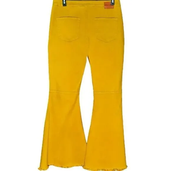 Mustard Yellow High Rise Flare Jeans | Stretch Boutique Denim | NWT | 16 - Picture 8 of 15